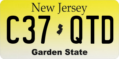 NJ license plate C37QTD