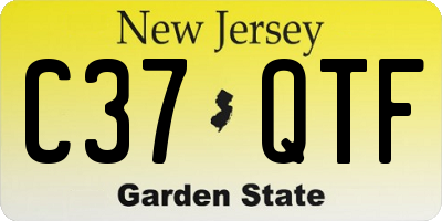 NJ license plate C37QTF