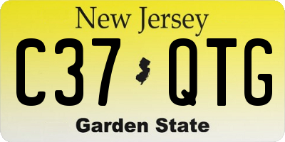 NJ license plate C37QTG