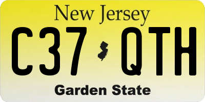 NJ license plate C37QTH