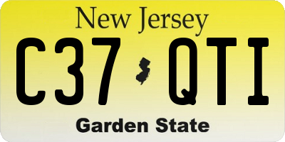 NJ license plate C37QTI