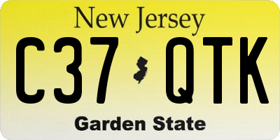 NJ license plate C37QTK