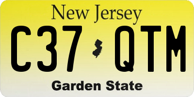 NJ license plate C37QTM