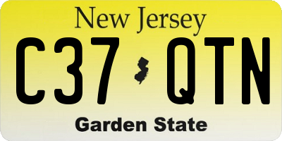 NJ license plate C37QTN