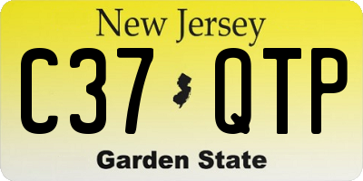 NJ license plate C37QTP