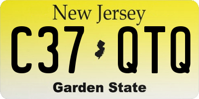 NJ license plate C37QTQ