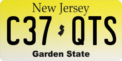 NJ license plate C37QTS