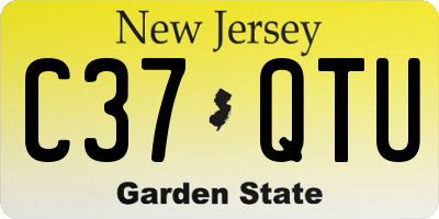 NJ license plate C37QTU