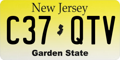 NJ license plate C37QTV