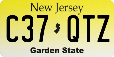 NJ license plate C37QTZ