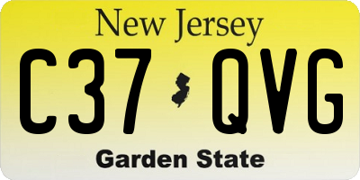 NJ license plate C37QVG