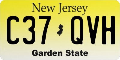 NJ license plate C37QVH