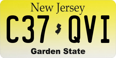 NJ license plate C37QVI