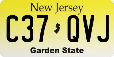 NJ license plate C37QVJ