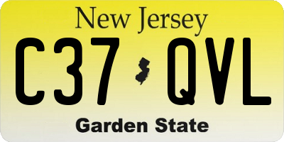 NJ license plate C37QVL
