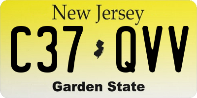 NJ license plate C37QVV