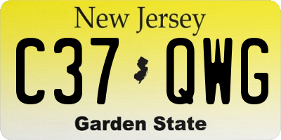 NJ license plate C37QWG