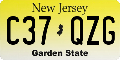 NJ license plate C37QZG