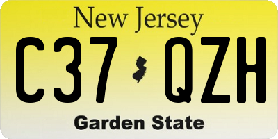 NJ license plate C37QZH