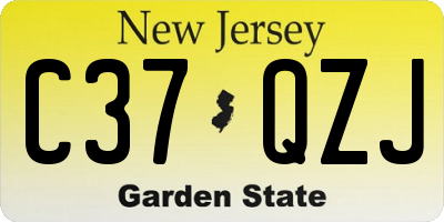 NJ license plate C37QZJ