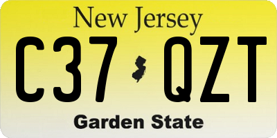 NJ license plate C37QZT
