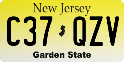 NJ license plate C37QZV