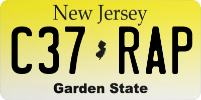 NJ license plate C37RAP
