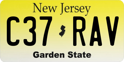 NJ license plate C37RAV
