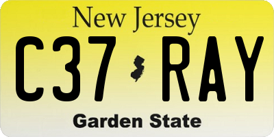 NJ license plate C37RAY