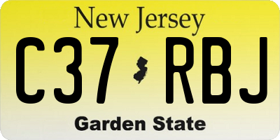 NJ license plate C37RBJ