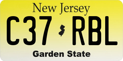 NJ license plate C37RBL