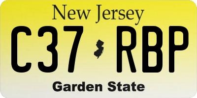 NJ license plate C37RBP