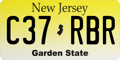 NJ license plate C37RBR