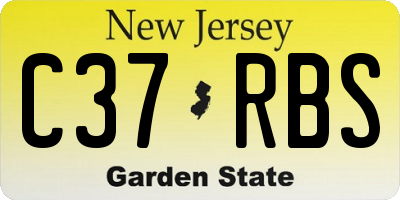 NJ license plate C37RBS