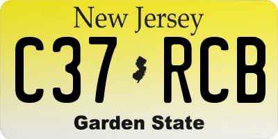 NJ license plate C37RCB