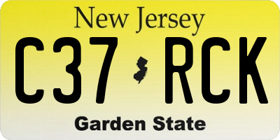 NJ license plate C37RCK