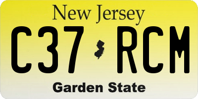 NJ license plate C37RCM