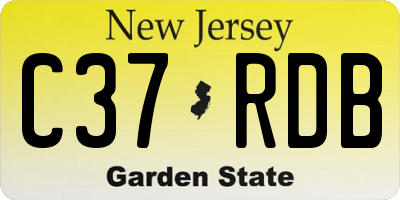NJ license plate C37RDB