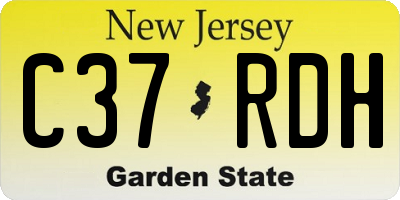 NJ license plate C37RDH