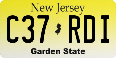 NJ license plate C37RDI