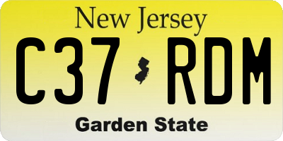 NJ license plate C37RDM