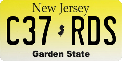 NJ license plate C37RDS