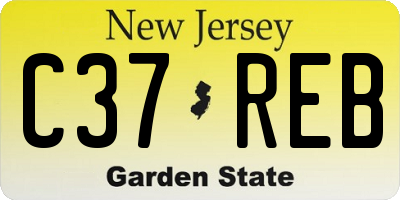 NJ license plate C37REB