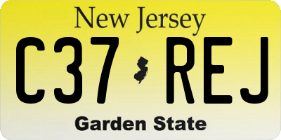 NJ license plate C37REJ
