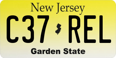 NJ license plate C37REL