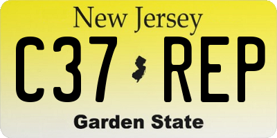 NJ license plate C37REP