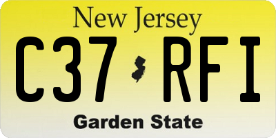 NJ license plate C37RFI