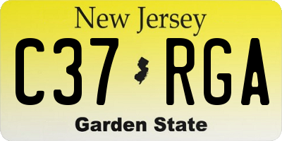 NJ license plate C37RGA