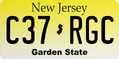 NJ license plate C37RGC