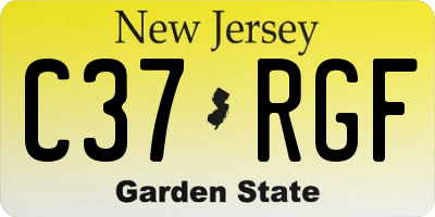 NJ license plate C37RGF